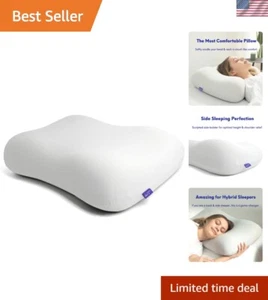 Deep Sleep Pillow, Patented Ergonomic Contour Design for Side & Back Sleepers... - Picture 1 of 8