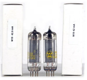 MATCHED PAIR 6AQ5A WESTINGHOUSE NOS Tube Röhre Lampe Valvola 진공관 真空管 电子管 Valve - Picture 1 of 1