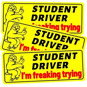 Student Driver Magnet for Car - Funny New Drivers Sticker Safety Warning Begi... - Picture 1 of 7