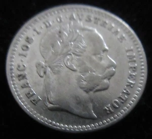 MDS AUSTRIA IMPERIO 10 CRUCEROS 1872 "FRANZ JOSEPH I.", BILLON # - Imagen 1 de 2