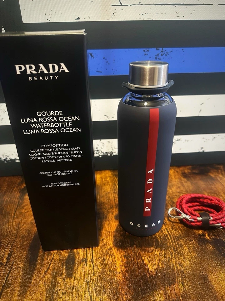 Prada Luna Screw Top Water Bottle With Strap | 16oz | NEW IN BOX - Image 1 of 1