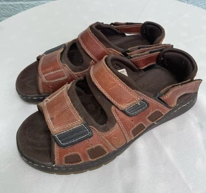 Earth Sandalen Herren 10,5 M braun Leder Schuh Highlander Wandern Sommer Riemen - Bild 1 von 8
