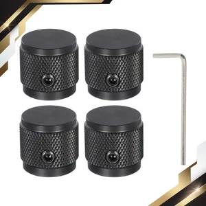 4x Pomello Potenziometro Alluminio Manopola Controllo 17mm per Amplificatore Chitarra Nero - Foto 1 di 7