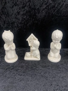 3x Goebel Figuren weiß – Betende Kinder & Andachtsszene Porzellan 1959 Vintage - Bild 1 von 8