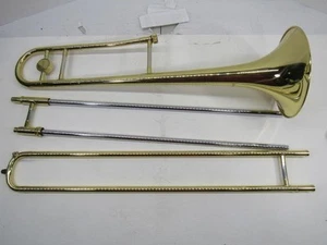 MENDINI BY CECILIO  BB TENOR SLIDE TROMBONE MOD MTB-L GOLD USED WITH HARD CASE - Picture 1 of 8