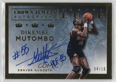2015-16 Panini Luxe Crown Jewels Auto Gold /10 Dikembe Mutombo #CJ-DMT Auto HOF - Image 1 of 2