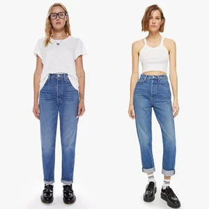 Pantalones de mezclilla Mother Superior The Tune Up Hover Cuff 26 Hit the Ground azules nuevos con etiquetas - Imagen 1 de 12