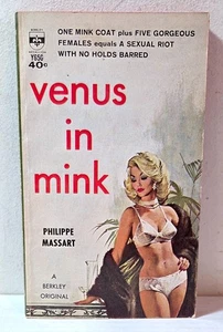1962 "Venus in Mink" erotica sex adult pulp Berkley paperback book panties - Picture 1 of 4
