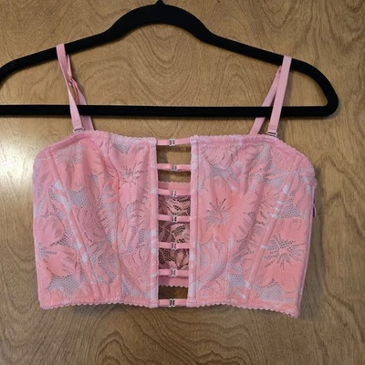 Victoria’s Secret Lace Floral Ladder Bustier Corset Top Size Small - Image 1 of 4