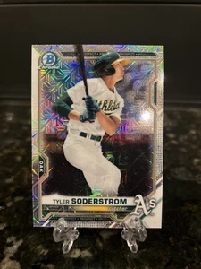 2021 Bowman Chrome Mega Box Tyler Soderstrom Mojo Refractor Prospect Athletics - Picture 1 of 2