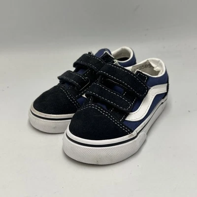Vans Old Skool Kleinkinder Jungen Navy Turnschuhe Größe UK 7 EU 24 /REF7