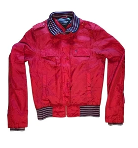 Tomm Hilfiger Women's Jacket Blouson Windbreaker Red Size M between-Seasons - Picture 1 of 11