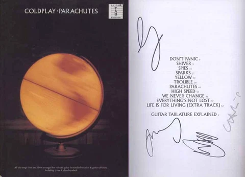 Coldplay - Singers - Signed Book - COA (18671) Cover