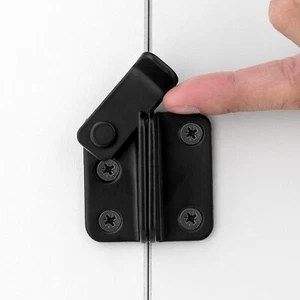 2 paquetes de pestillos abatibles, 1,81” x 1,77” negro acero inoxidable engrosado resistente... - Imagen 1 de 6