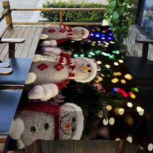 3D Schneemann Puppe C91 Christmas Tischdecke Tischdecke Tuch Geburtstagsfeier Z - Picture 1 of 6