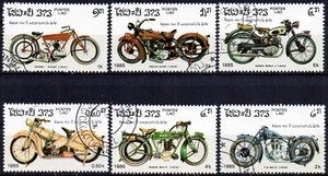Republica Laos serie completa año 1985 usada motocicletas - Imagen 1 de 1