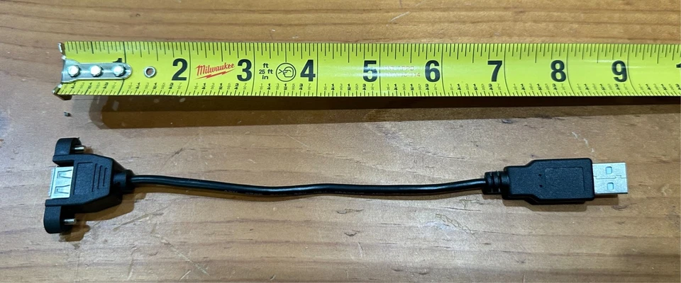 10 PCS Panel-Mount USB 2.0 Type A Extension Cable Sync Charge Data - Image 1 of 1