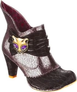 Irregular Choice MIAOW Negro Tacón de Serpiente Botines Zapatos - Imagen 1 de 3