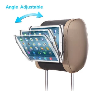 Universal Car Headrest Mount Silicon Holder for 4.5-10.5 Inch Tablets & Phones - Picture 1 of 6