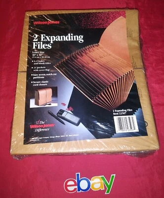 Vintage 2 pack Wilson Jones Expanding Files 21 Pockets A-Z index  New sealed! - Image 1 of 2