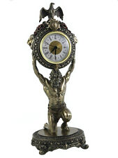 Atlas Titan Clock Decor Sculpture Figurine Statue Antique Bronze Finish 15"