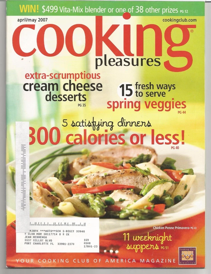 The Cooking Club of America ~ April/May 2007 ~ Cooking Pleasures ~ 300 Calories - Image 1 of 1