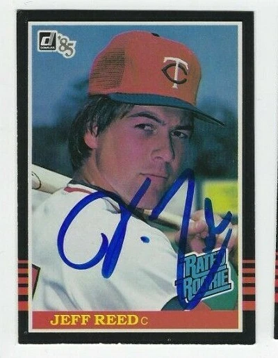 Jeff Reed Autographed 1985 Donruss Baseball Signed Card #30 Minnesota Twins - Image 1 of 1