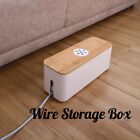Wooden Cable Storage Box Hidden Wire Wire Case  Home Office