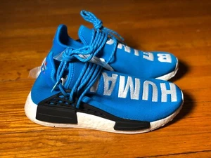 Adidas Pharrell Williams NMD Human ‘ Race Sharp Blue ‘ - Size 7.5 - BB0618 - Picture 1 of 5