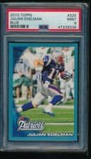 2010 Topps Blue #325 Julian Edelman psa 9 /349 rookie rc 1st topps card pop 3 *