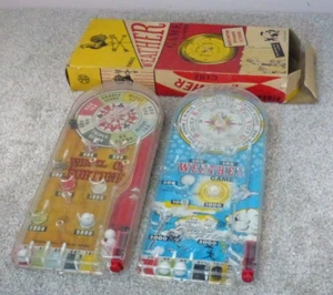 Zwei Marx Spielzeug Flipper Spiele: Glücksrad - Wetterspiel in OVP - Bild 1 von 5