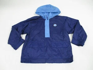Nike Sweater Boys Size Small Blue Quarter Zip Hoodie Pullover 90s - Picture 1 of 11