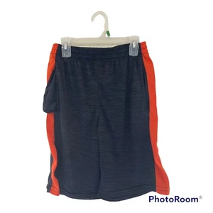 Crunch Time Boys Sport Athletic Shorts Gray Orange Medium 8-10 - Picture 1 of 6