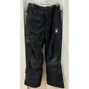 Kids Black Spyder Ski pants SZ 12 - Picture 1 of 5