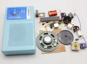 Kits hágalo usted mismo receptor de radio superheterodino 7 transistores esquema + altavoz de estuche - Imagen 1 de 2