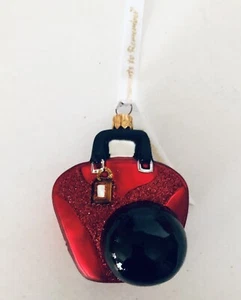 Bowling Bag Glass Ornament ~ Ornaments To Remember ~ Retired Germany NOS - Picture 1 of 11