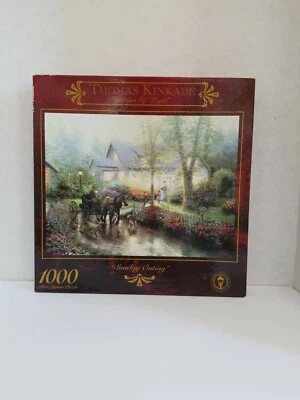 Thomas Kinkade "Sunday Outing" 1000 Piece Puzzle 27"×20" 1999 Ceaco New Sealed  - Image 1 of 4