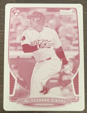 Jackie BRADLEY Jr🔥2013 Bowman Chrome Magenta RC Printing Plate #43 1/1 Red Sox