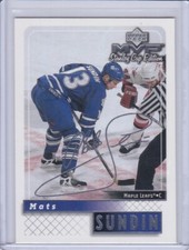 Mats Sundin 1999 Upper Deck MVP Stanley Cup Edition Silver Script Card 173