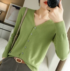 Womens Cardigan Long Sleeve Ladies Knitted Top Cardigans Outwear Size xmas Gifts - Picture 1 of 26