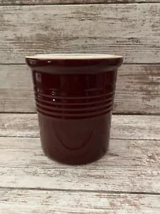 Pampered Chef Cranberry Red Family Heritage Stoneware Crock #1311 - Picture 1 of 6