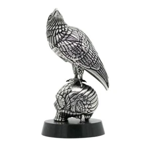 Live Free Die Eagle & Skull Statue Stainless Steel w Black Marble Stand Controse - Picture 1 of 2