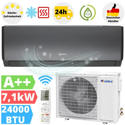 Gree Pular Pro Dark Klimaanlage 24000BTU Klimagerät Ionisator Klima 7,1kW WLAN - Bild 1 von 4