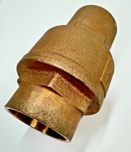 MILWAUKEE 1-1/2" Solder End Inline Spring Lift Check Valve, Bronze - Picture 1 of 9