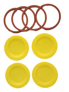 Tattler EZ Seal Canning Lids Bulk 200 REGULAR Lids & Rubber Rings YELLOW - Picture 1 of 1