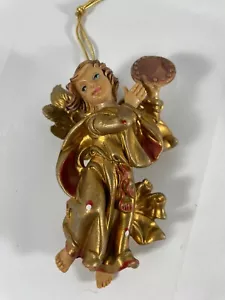 Vintage Angel Cherub w/ Musical Instrument Christmas Ornament Made in Italy 5" - Picture 1 of 4