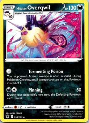 Hisuian Overqwil 090/189 Swsh10: Astral Radiance Regular - Image 1 of 2