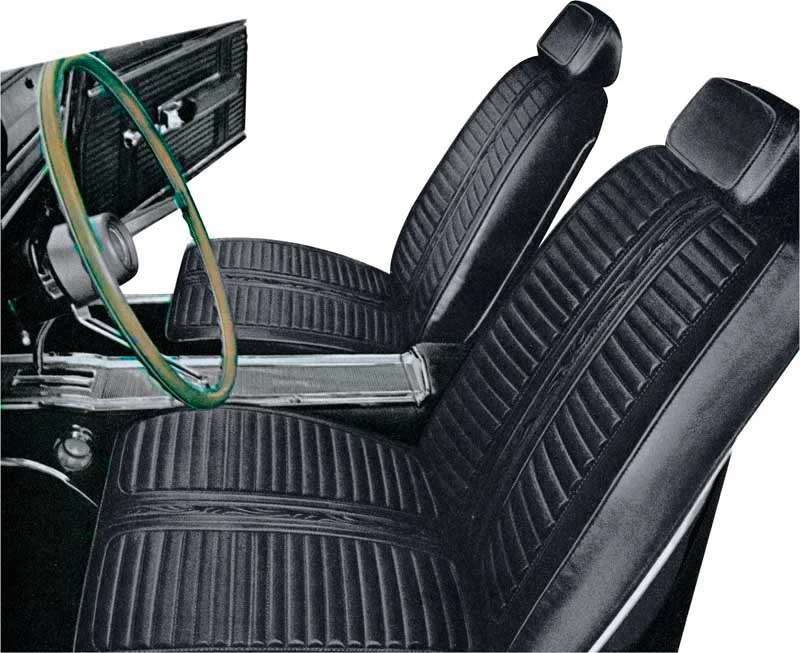 Plymouth Satellite GTX 1967; cubierta de asiento de vinilo con canastilla delantera tapizada; Western Foto 1 de 1