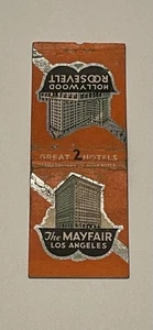 Cubierta de libro de cerillas vintage The Mayfair Los Angeles California 327B - Imagen 1 de 1