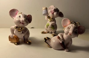 MID CENTURY SHAFFORD KERAMIK MÄUSE FIGUR 3 STÜCK - Bild 1 von 7